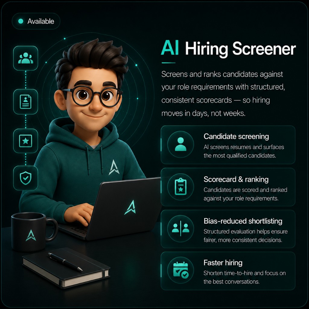 AI Hiring Screener workspace